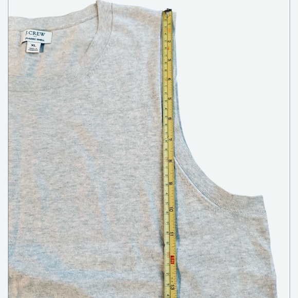 J. Crew Factory - Classic Sweater Shell Tank Top Light Grey- 100% Cotton XL -EUC - Picture 9 of 9